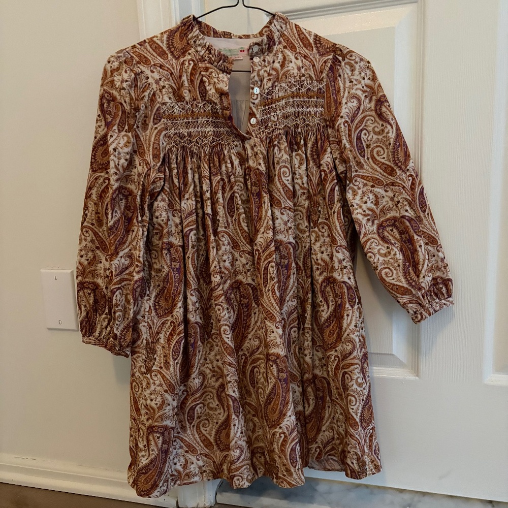 Bonpoint paisley corduroy dress